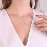Zilveren ketting met hanger vlinder zirkonia voor dames