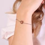 Armband, Edelstahl, mit Herz, Sonnenstein