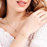 Stainless steel goldplated fantasiearmband met hanger voor dames