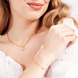 Stainless steel goldplated fantasiearmband munt voor dames