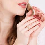 Zilveren goldplated ring met zirkonia voor dames