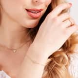 Zilveren goldplated armband hart met zirkonia