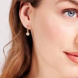 Zilveren goldplated oorringen met zirkonia voor dames