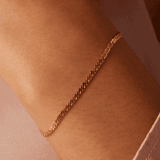 Zilveren goldplated schakelarmband voor dames