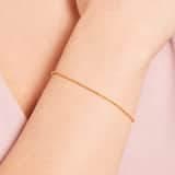 Zilveren goldplated schakelarmband voor dames