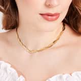 Zilveren goldplated ketting voor dames