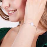Armband, Edelstahl, mit Mondstein