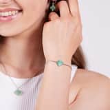 Armband, Edelstahl, mit Aventurin-Quarz in Grün