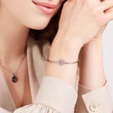 Stainless steel armband met letter - P