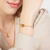 Stainless steel goldplated fantasiearmband met letterhanger C voor dames