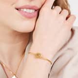 Stainless steel goldplated fantasiearmband munt voor dames