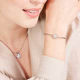 Stainless steel armband met klaver