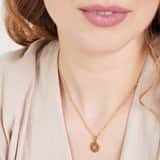 Stainless steel goldplated ketting met hanger Davidster voor dames