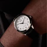 Q&Q herenhorloge met leren band