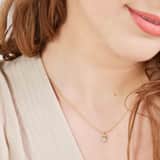 Zilveren ketting goldplated hand van Fatima