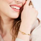 Goldplattiertes Armband aus recyceltem Silber mit Fischgrätgliedern