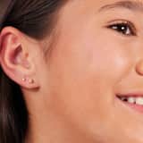 Tiny Tips stainless steel goldplated oorbellen zirkonia 2mm