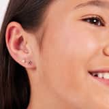 Tiny tips stainless steel goldplated oorbellen zirkonia 3mm