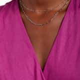 Myla gerecycled stainless steel dubbele ketting voor dames