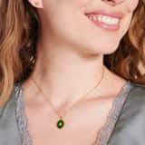 Stainless steel goldplated ketting met hanger munt voor dames
