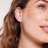 Stainless steel oorbellen driehoek met zirkonia