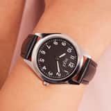 Regal Dames Horloge Zwart PU leer Analoog 