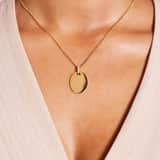 Stainless steel goldplated ketting met hanger munt voor dames