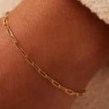 9 Karaat armband paperclip 2,2mm