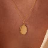 9 Karaat hanger ovale graveerplaat