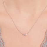 Zilveren ketting met drie zirkonia stenen