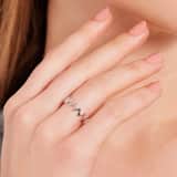 Zilveren ring zig-zag rhodiumplated