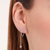 Zilveren oorknoppen zirkonia ketting voor dames