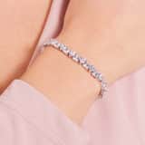 Zilveren tennisarmband hart zirkonia