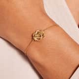 Goldplattiertes Armband aus recyceltem Edelstahl Teppichklopfer-Design