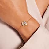 Stainless steel goldplated armband met kristal voor dames