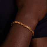 Goldplattiertes Herren-Armband aus recyceltem Silber mit Königsglied.