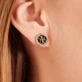 Guess stainless steel goldplated oorknoppen met kristal voor dames