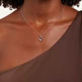 Zilveren ketting met hanger hart parel