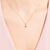 Zilveren goldplated ketting met hanger zirkonia