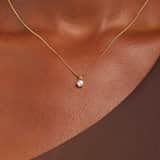 Zilveren goldplated ketting met hanger zirkonia