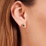 Zilveren goldplated oorknoppen met zirkonia voor dames