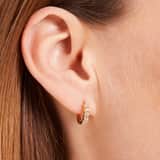 Zilveren goldplated oorringen zirkonia voor dames