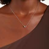 Zilveren ketting met hanger zirkonia