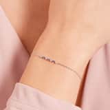Zilveren armband blauw/wit zirkonia
