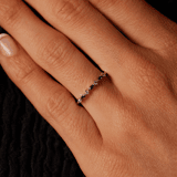 Zilveren ring blauw/wit zirkonia