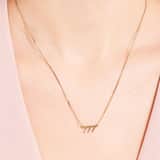Elora gerecycled zilver zilver goldplated angel number ketting voor dames - kies jouw nummer