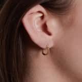 Zilveren goldplated oorringen hart gedraaid voor dames