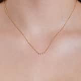 Zilveren goldplated ketting zirkonia