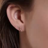 Zilveren goldplated oorknoppen met zirkonia voor dames