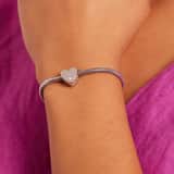 Stainless steel bedel hart met zirkonia